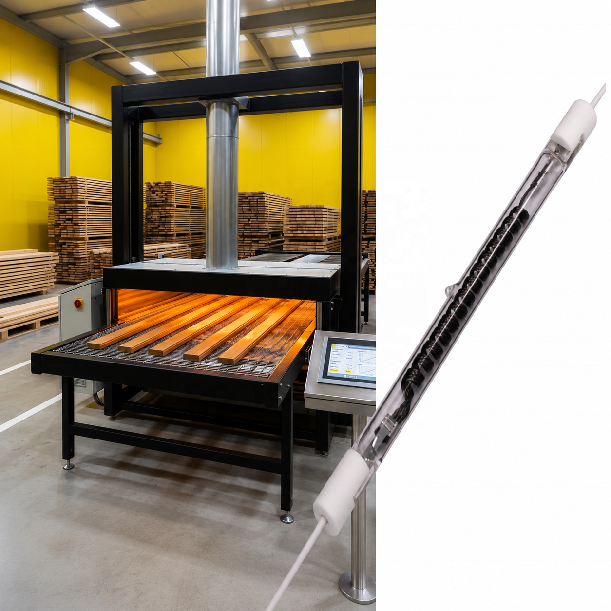 Replacing Coal Boilers with Shortwave IR Heating Systems in Barberan Wood Processing Lines